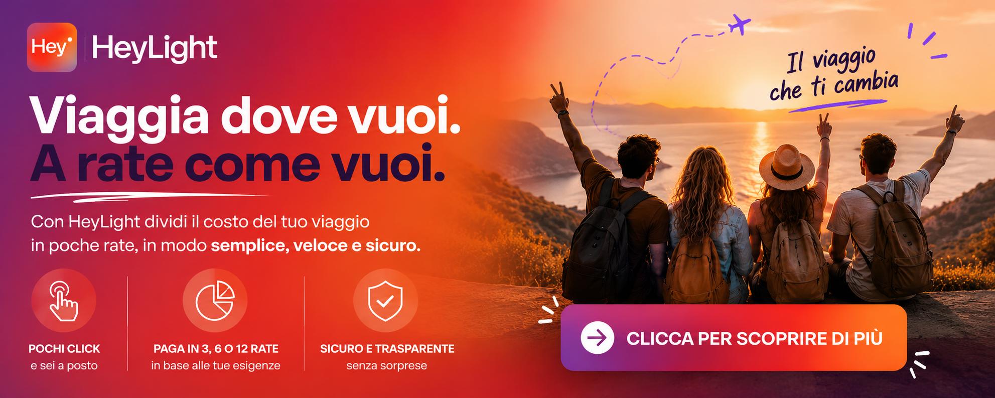 Il viaggio dei tuoi sogni, più leggero da vivere.